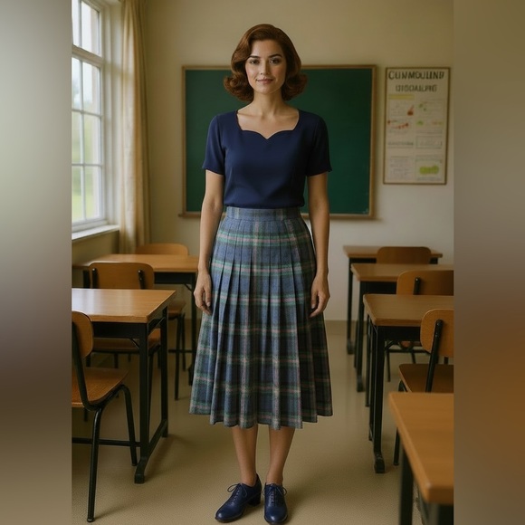 Vintage Pendleton Plaid Tartan Wool Skirt